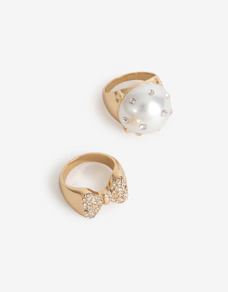 Sets Anillos Color Sets Anillos Vintage - Dorado