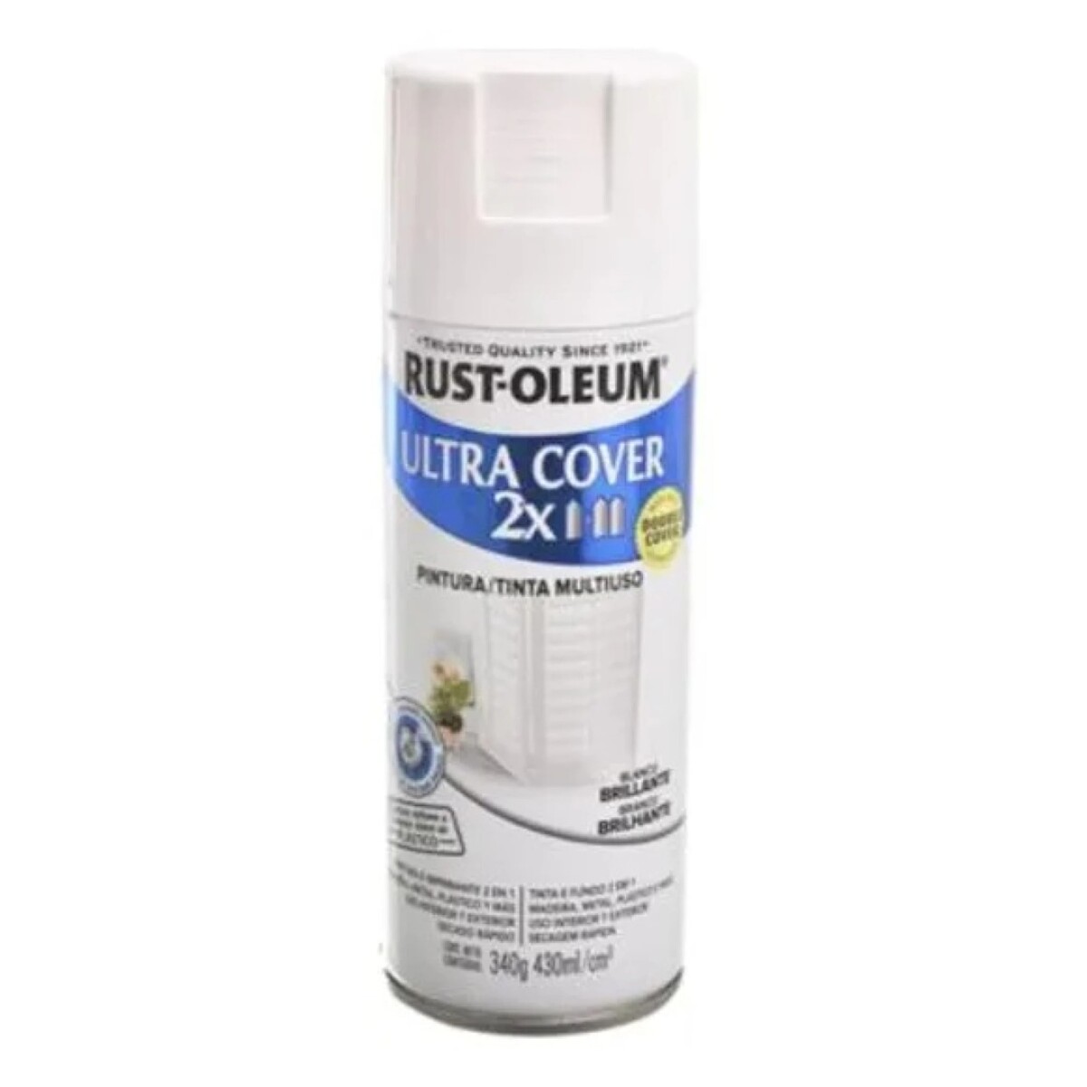 Pintura en Aerosol Blanco Brillante Rust-Oleum Ultra Cover 2X Doble Cubrimiento 