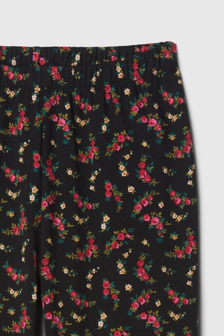 Calza Niña Black Floral