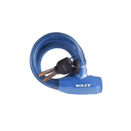 Candado Linga Con Llave Para Moto (1 Mt Largo) - Solex - Color Azul Candado Linga Con Llave Para Moto (1 Mt Largo) - Solex - Color Azul