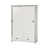 Ropero Colonial 2 Puertas Correr Blanco 100% Madera Ropero Colonial 2 Puertas Correr Blanco 100% Madera