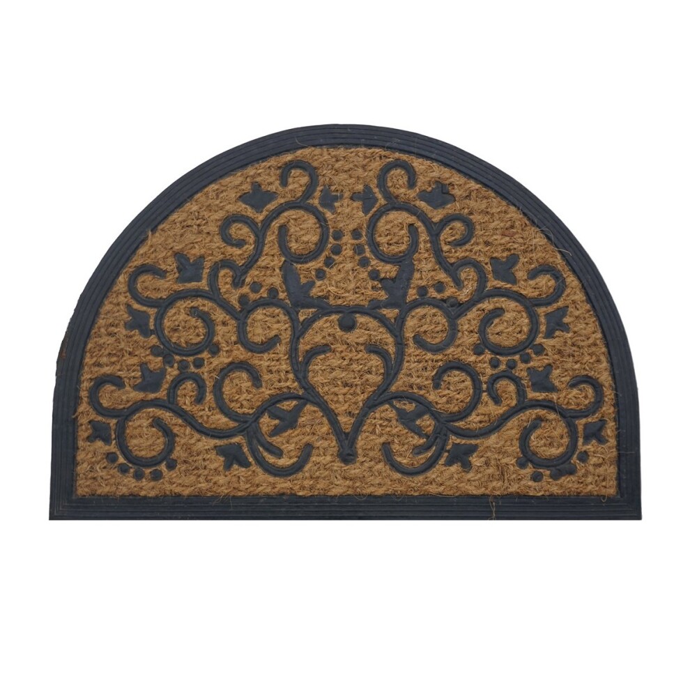 Felpudo Coco/Goma Semicírculo 40 x 60 cm Diseño Arábigo FELPUDO COCO/GOMA SEMICIRCULO 40X60CM H1CM ARABIGO