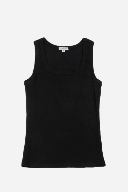 Musculosa de rib NEGRO