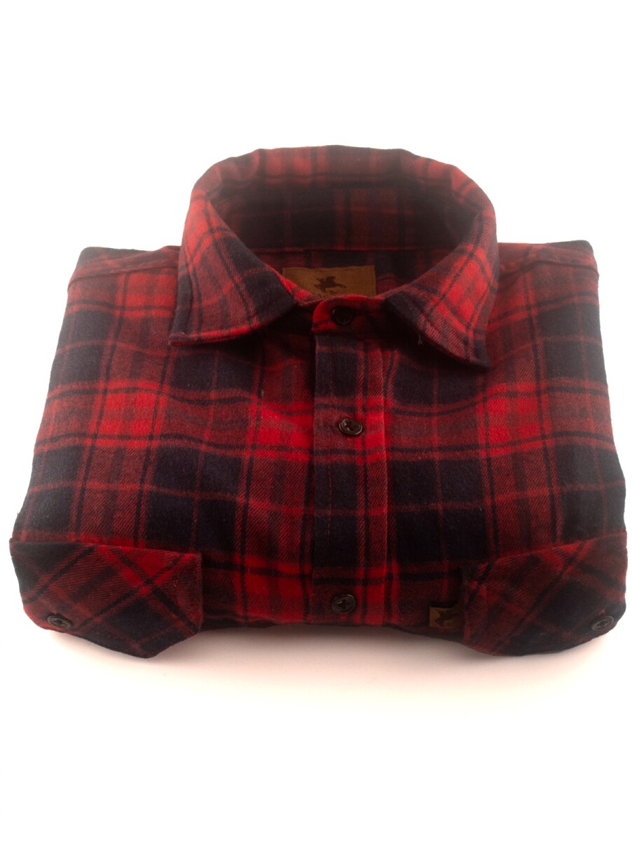 Camisa Viyela Dama - Roja y Negra 