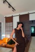 Rosette Dress Chocolate