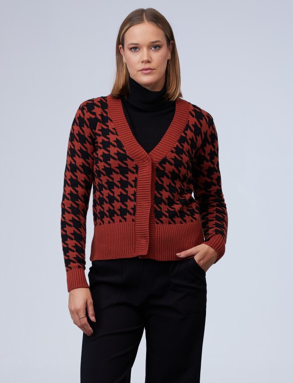 Cardigan Gales TERRACOTA/MULTI