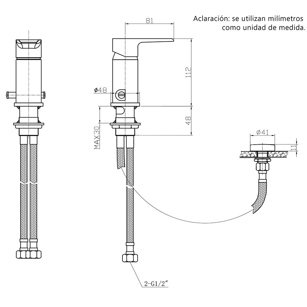 GRIFERÍA DE BIDET MONOCOMANDO LINEA IVREA Grifería De Bidet Monocomando Linea Ivrea