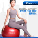 Pelota 65 Cm Pilates Yoga Bosco Gimnasia + Inflador De Pie Rojo