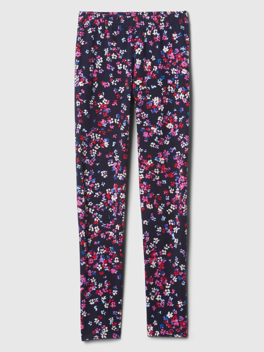 Calza Estampada Niña - Navy Floral 
