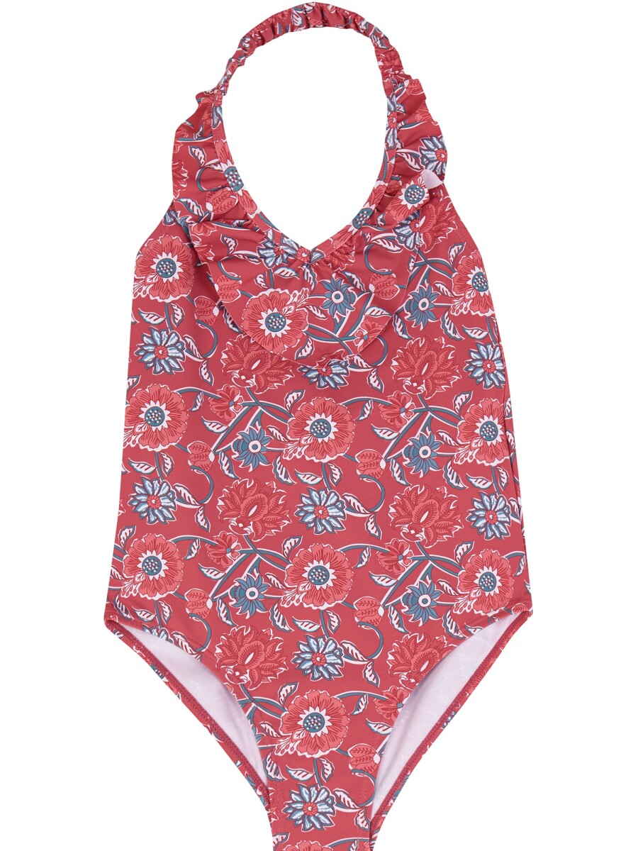 Bañador Estampado Flores Rosa