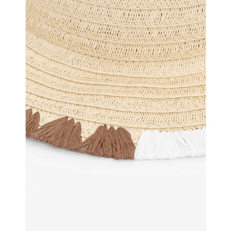 Sombrero Efecto Rafia Combinacion Bicolor