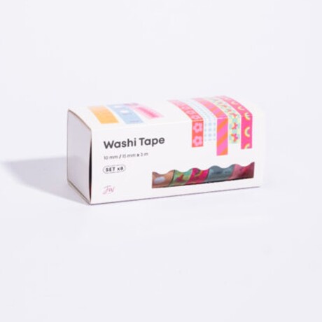 Washi Tape Modelos Surtidos Set X8 Unica