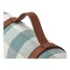 Manta De Picnic Playa Con Correa Cuero Pu 2x2 Metros Celeste
