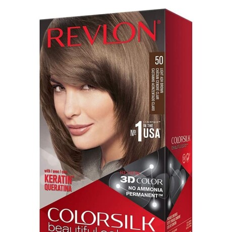 Revlon ColorSilk - Tinte para el cabello, 50 castaño ceniza claro Revlon ColorSilk - Tinte para el cabello, 50 castaño ceniza claro
