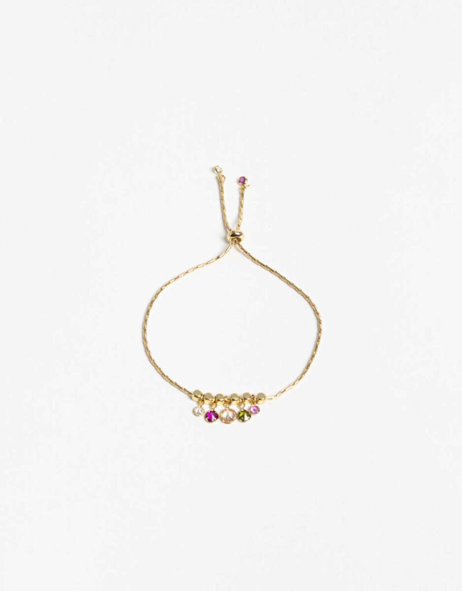 Pulsera Cubic Color - Dorado 