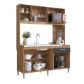 COCINA COMPACTA 4 PUERTAS 1 CAJON BEAUTY - ROVERE/GRAFITO COCINA COMPACTA 4 PUERTAS 1 CAJON BEAUTY - ROVERE/GRAFITO