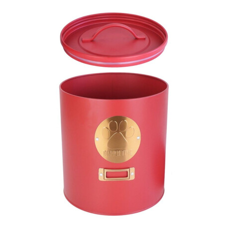 Lata para comida de perros Rojo con Dorado Lata para comida de perros Rojo con Dorado