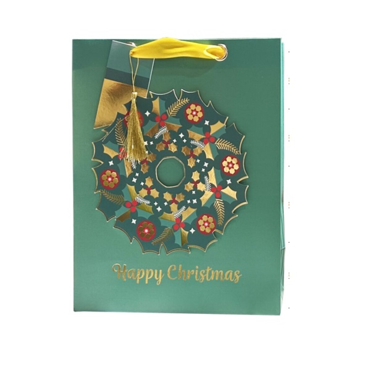 Bolsa de regalo navideña M - verde 