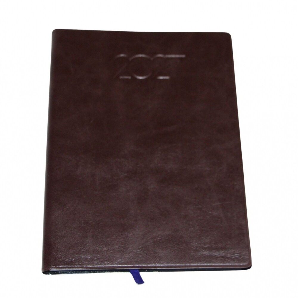 AGENDA ABEZETA 200 CLASICA DEL AÑO TAPA FUNDA COLOR MARRON OSCURO