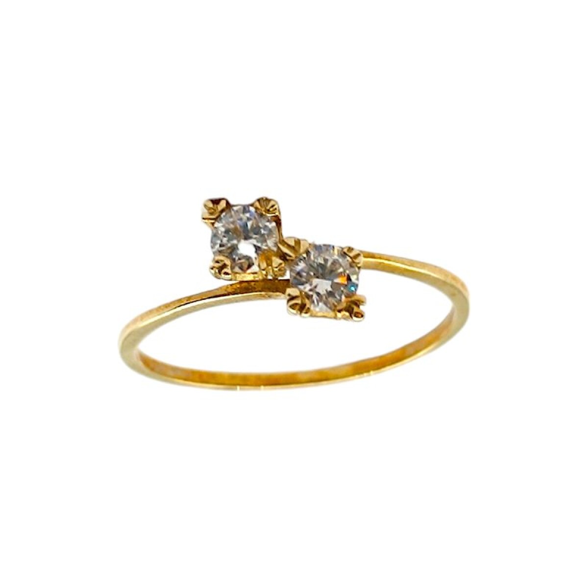 Anillo Toi et Moi-Oro bajo-Piedra Zirconia-AN8085 - conpiedra 
