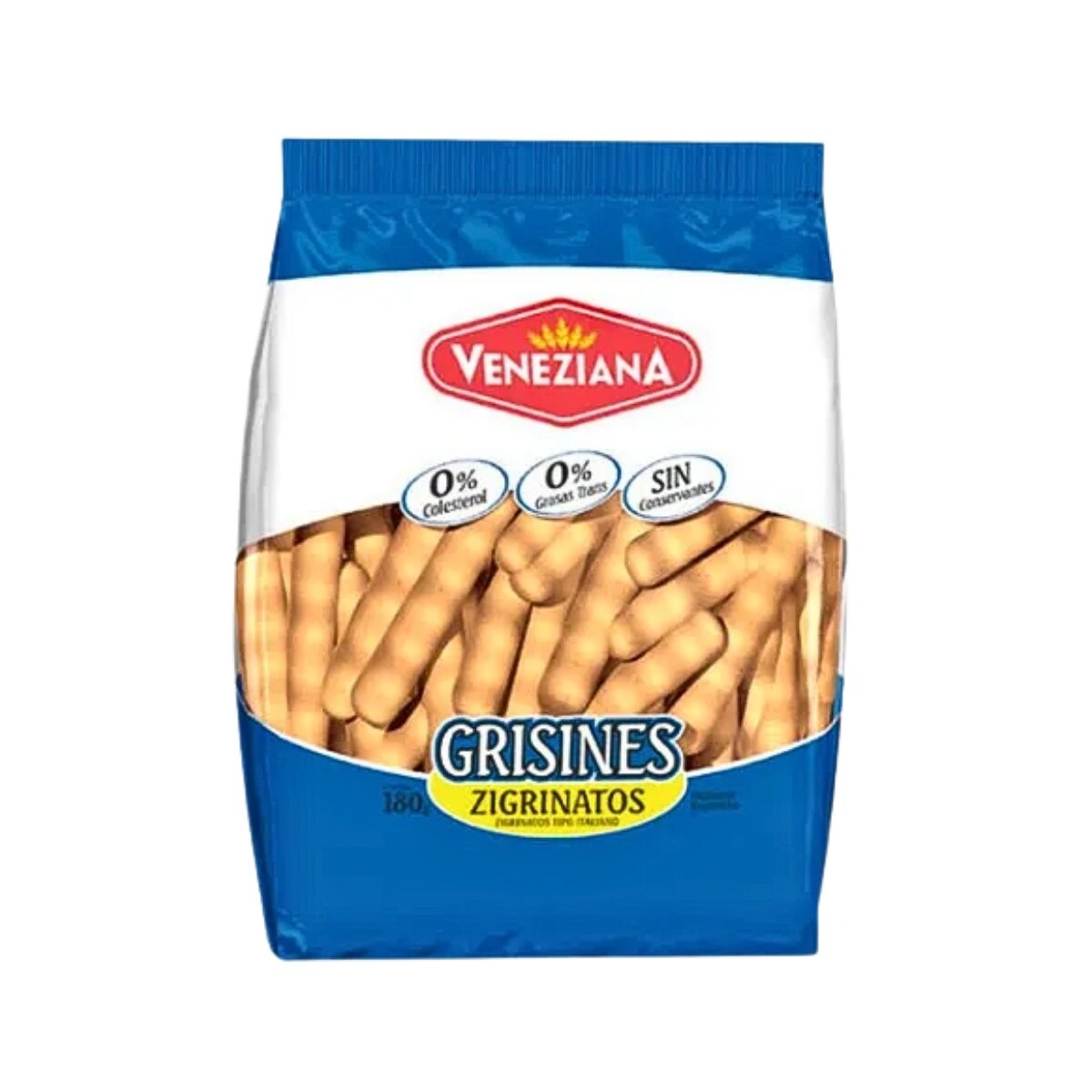 Grisines Veneziana Zigrinato 180g Blanco 