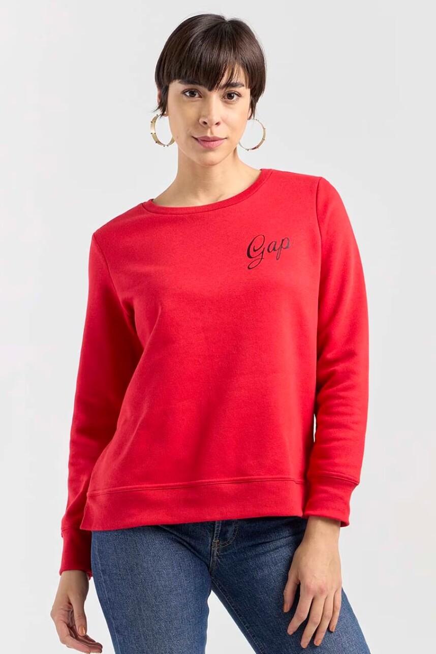Buzo Deportivo Logo Mujer Modern Red