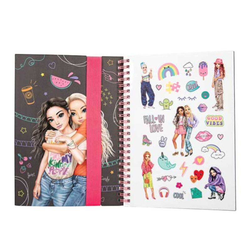 Cuaderno Neón Doodle Book Con Fibras De Colores Top Model Cuaderno Neón Doodle Book Con Fibras De Colores Top Model