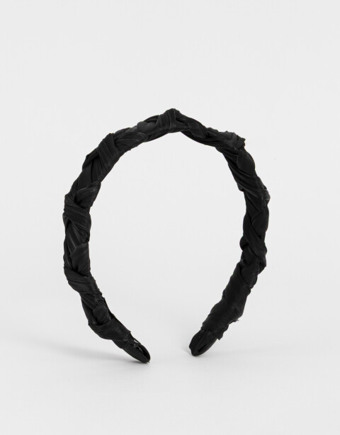 Vinchas Rígidas Liso Vincha De Trenzada - Negro