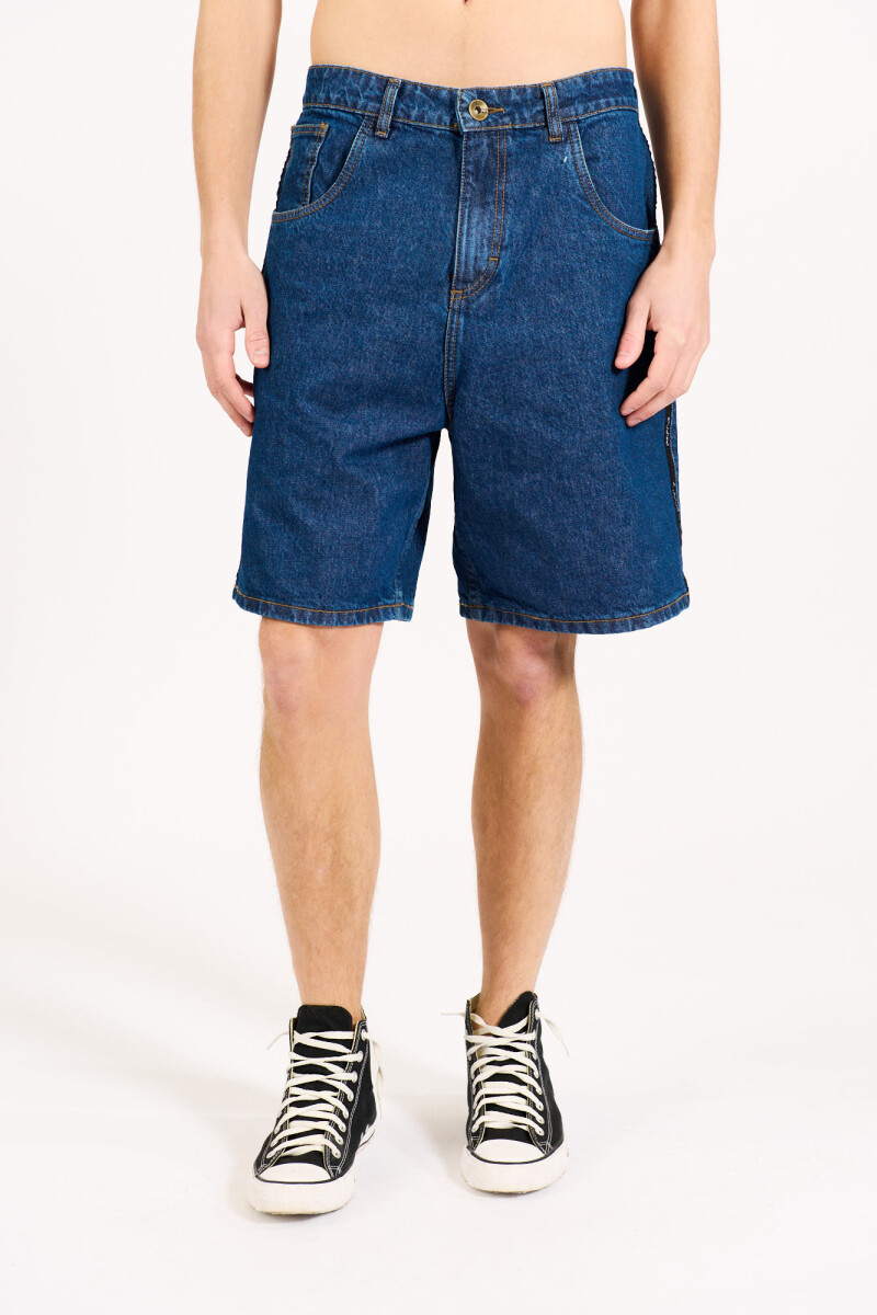 BERMUDA WARPED BLUE A-azul