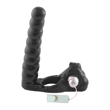 Anillo Doble Penetración Con Vibrador Safari Negro