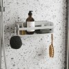 Estante de baño para ducha con adhesivo Gris