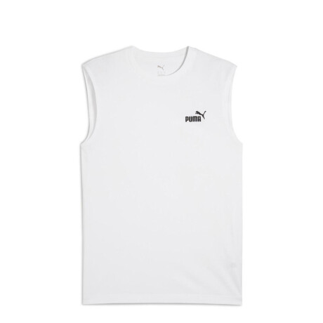 Remeras Puma Logo Sleeveless Masculino Blanco