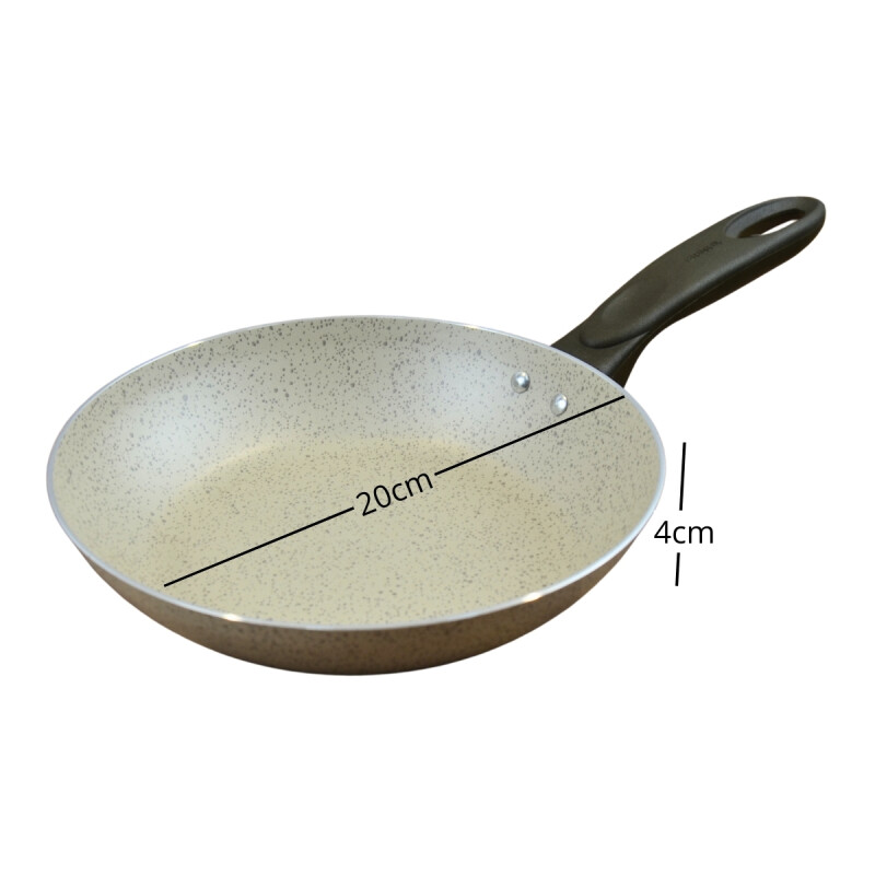 Sartén 20cm aluminio antiadherente linea cerámica BEIGE