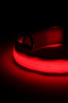 Collar con luz LED recargable rojo