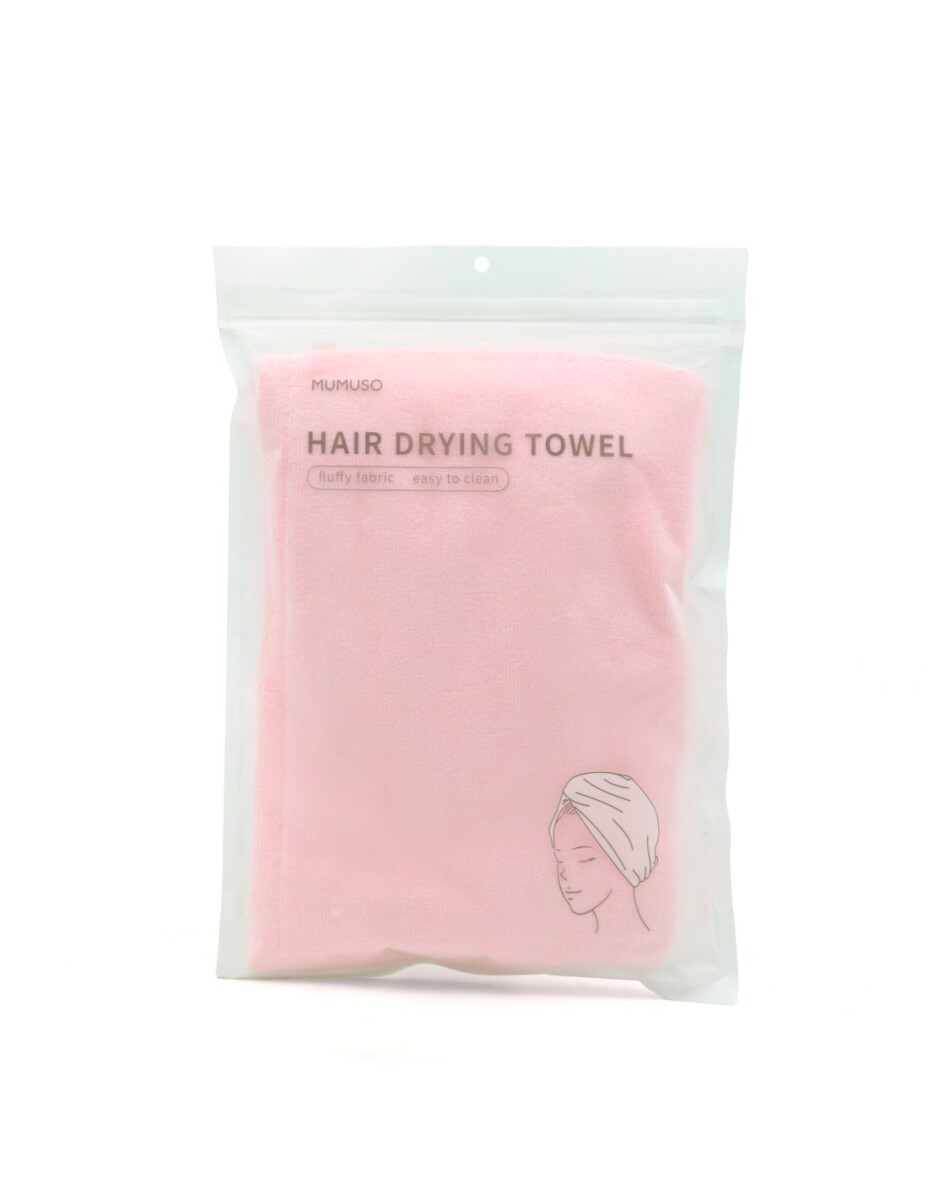 TOALLA SECADOR DE PELO-ROSA CLARO 