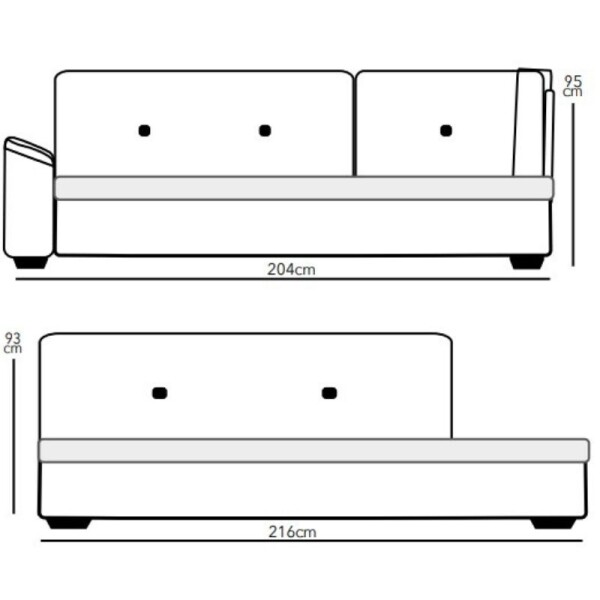 SOFA ESQUINERO TOKIO CON PUFF - VARIOS COLORES SOFA ESQUINERO TOKIO CON PUFF - VARIOS COLORES