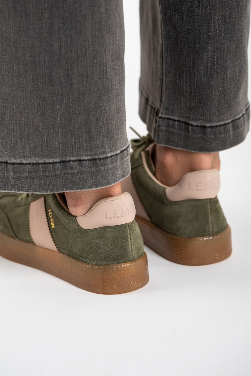 Zapatilla Combinada Oliva