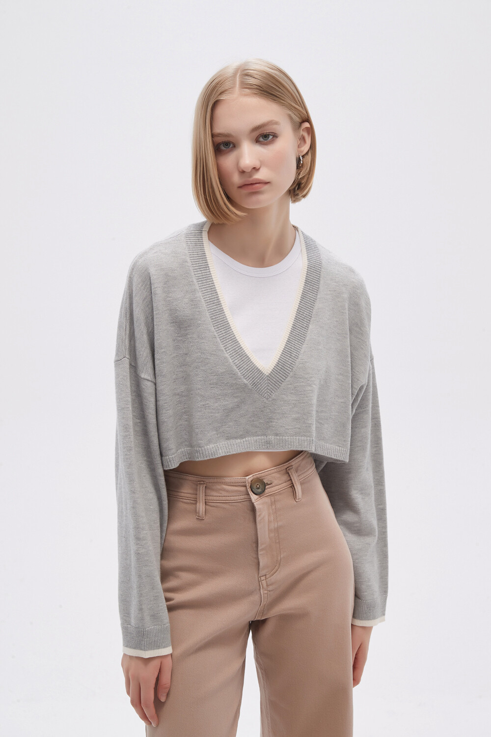 Sweater Liny Gris Melange