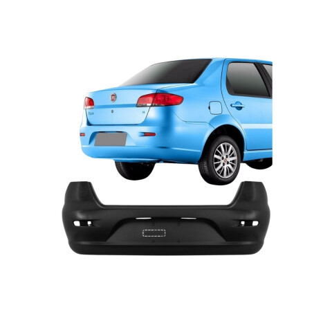 PARAGOLPE TRASERO NEGRO LISO Paragolpe Trasero Negro Liso