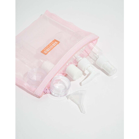 Set De Botellas De Viaje Rosa Claro