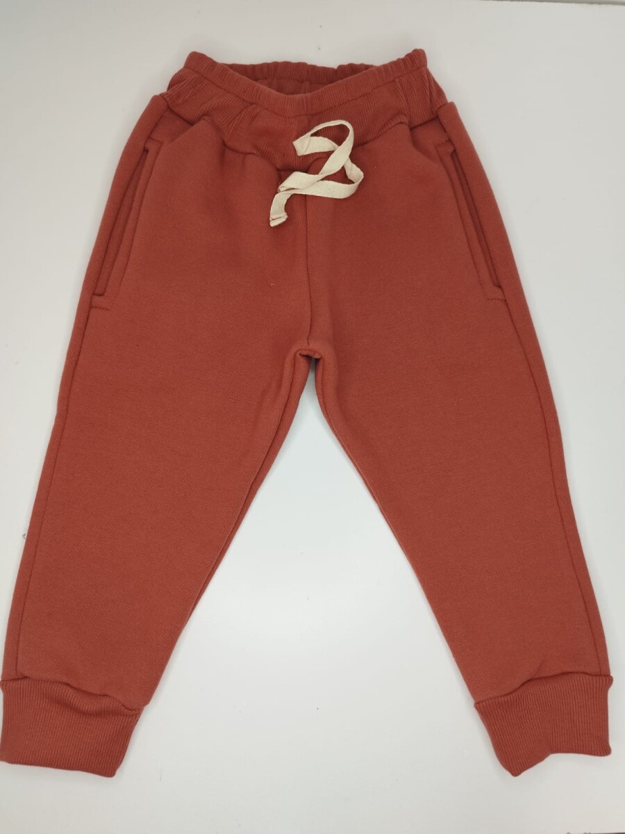 Pantalón Felpa Terracota 