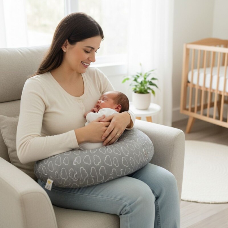 ALMOHADA GRIS C/DIS 52X40CM Unica