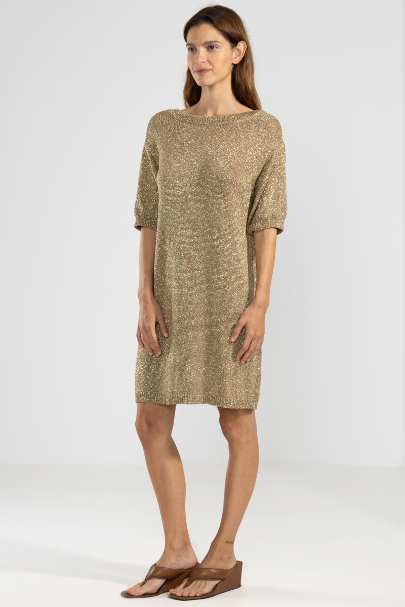 LARA KNIT DRESS Dorado