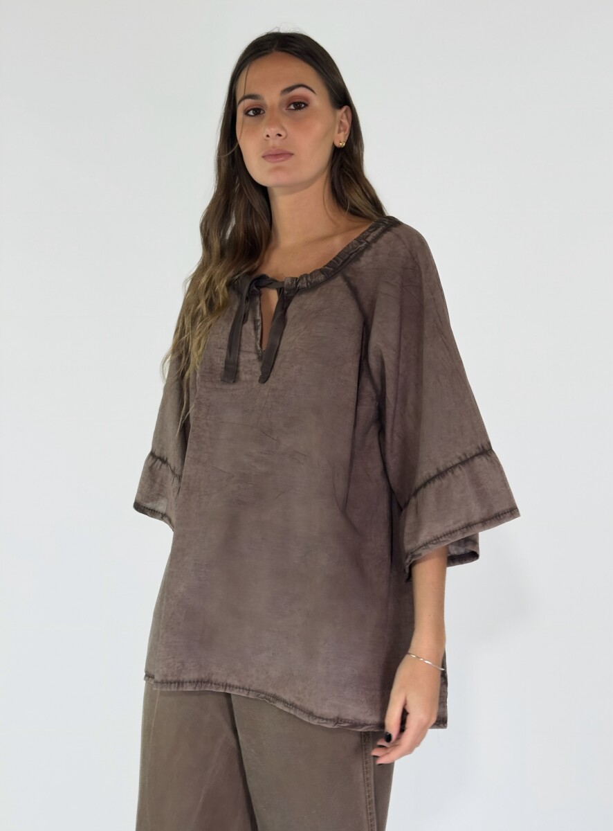BLUSA BRERA - CHOCOLATE 