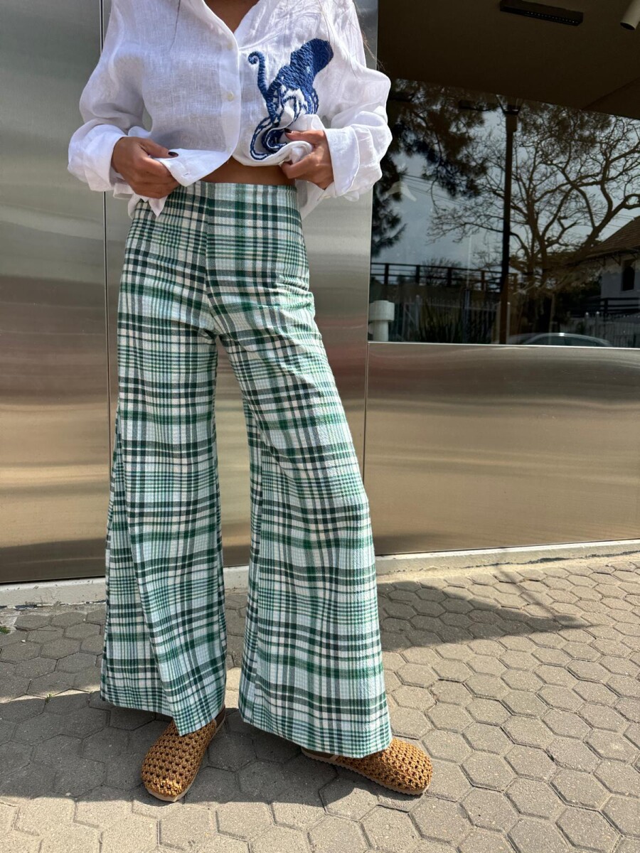 Pantalon escocés - Verde 