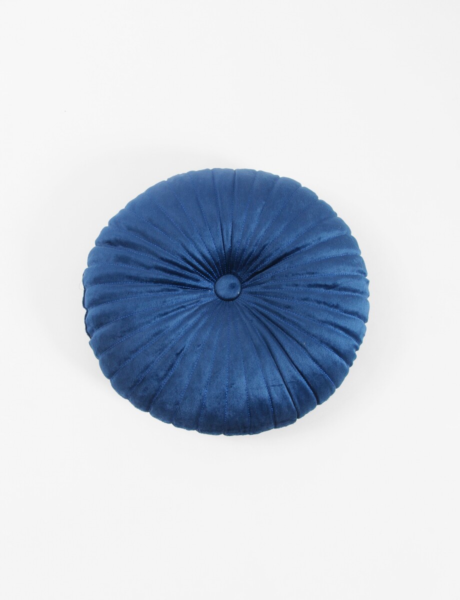 Almohadón circular - azul 
