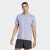 Remera Adidas Own the Run 3 Rayas Violeta