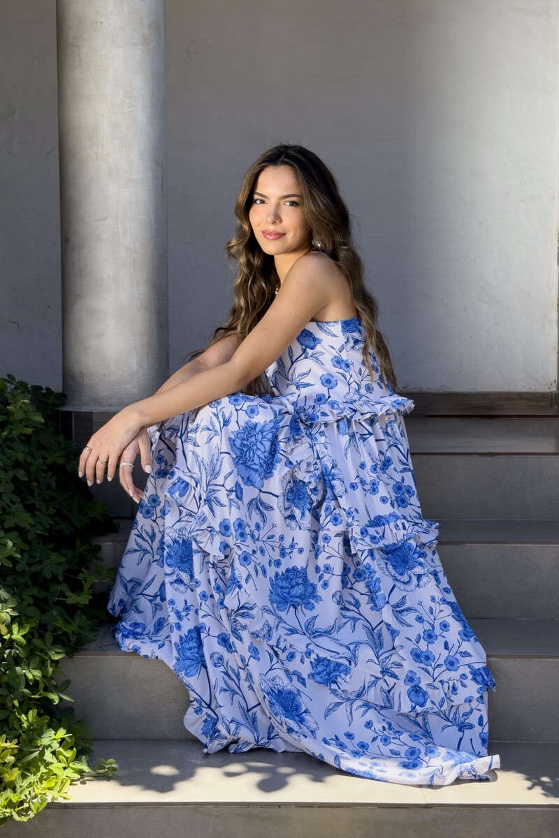 VESTIDO AMELIA MAXI MYSTIC GARDEN BLUE VESTIDO AMELIA MAXI MYSTIC GARDEN BLUE