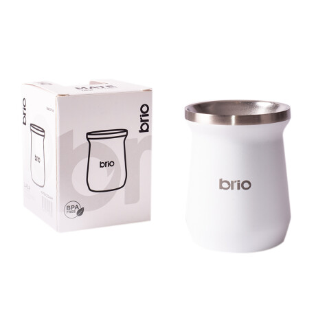 Mate Alto Brio de Acero Inoxidable BLANCO