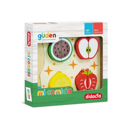 Juego de mesa Mi comida Encastres Didacta en madera 001